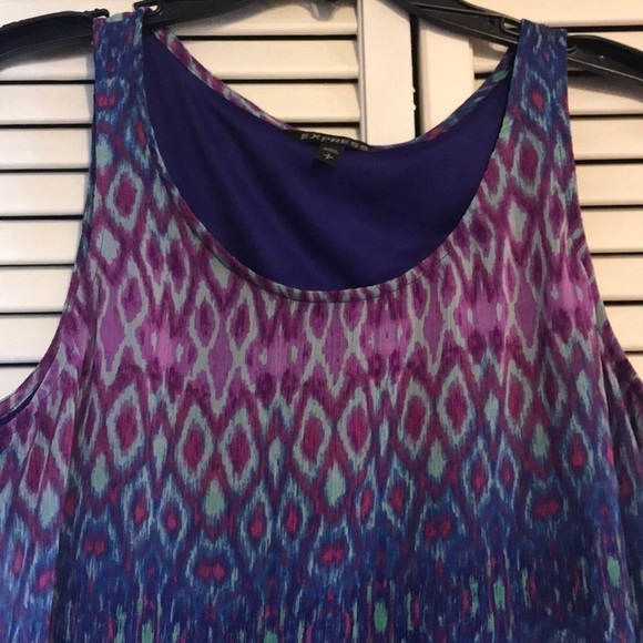 3 for $30 Peplum style purple & blue blouse Small - Picture 3 of 9